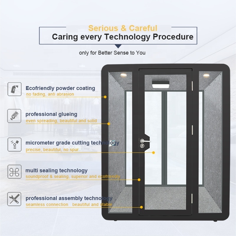 New Style Sound Booth Vocal Booth for Office School Soundproof Acoustic Booth