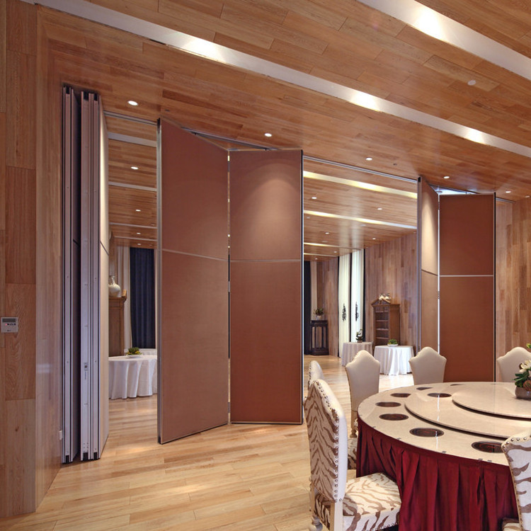 Liyin Sliding Doors Interior Room Divider Wooden Movable Office Partition acoustic partition