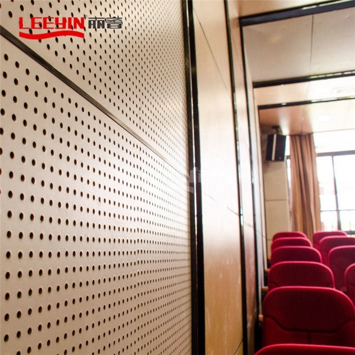 Sound Absorbing Panel Paneles Acusticos for Sport Hall Wooden Perforated Acoustic Wall Panel