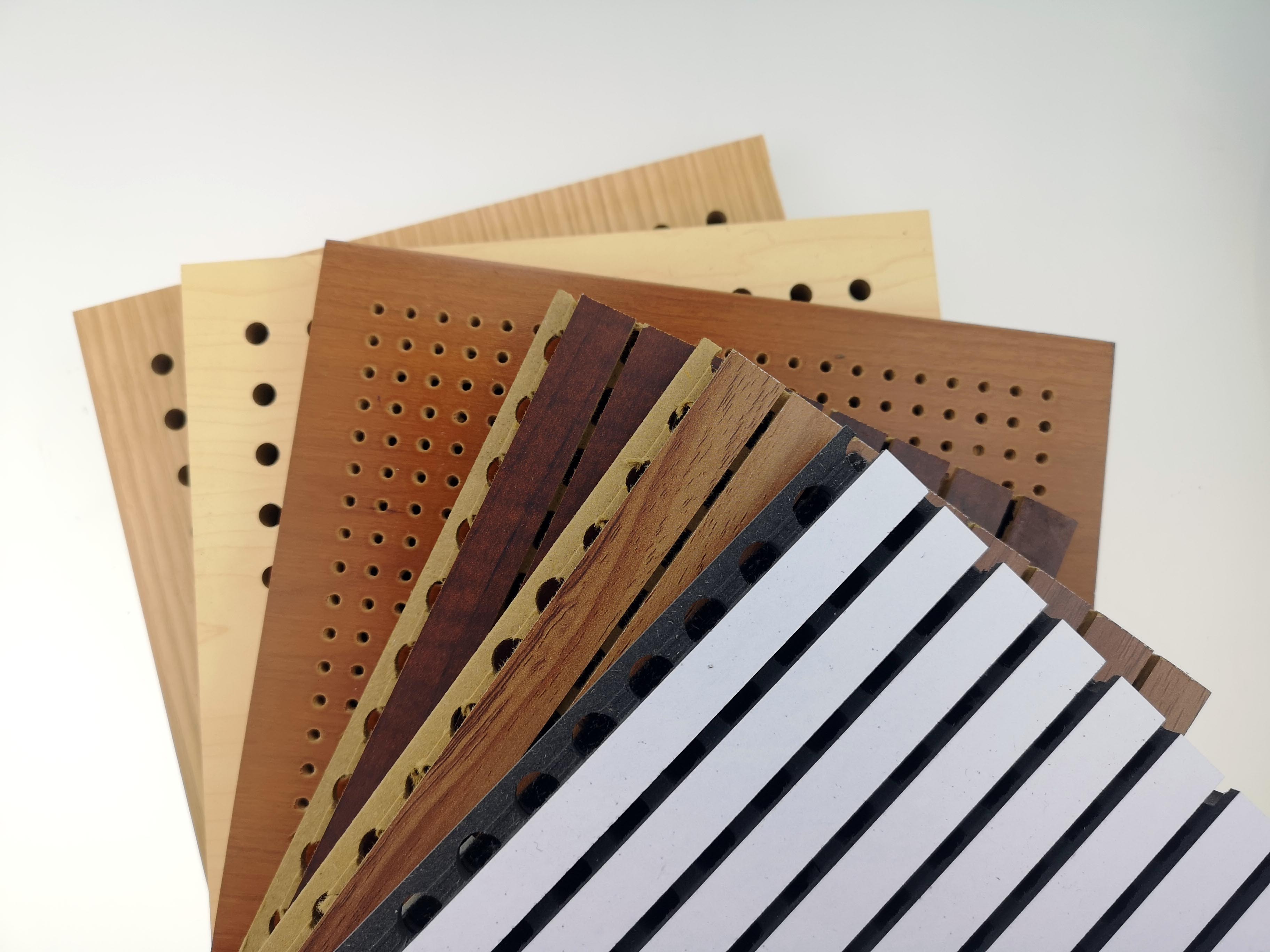 Sound Absorbing Panel Interior Hotel Office Decorative Mdf Wooden Grooved Acoustic Panel