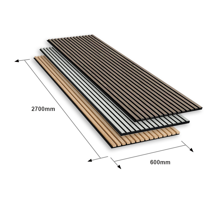 Customized wood akustik panel black slat acoustic wood panel wood slat acoustic panels