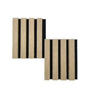 Slated Wood Panel Akustik Platten Geluidsabsorberende Panelen Wall Akupanels Acoustic Felt Panels