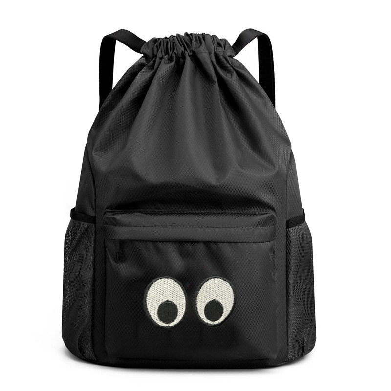 2024 Backpack with eyes Drawstring bag swimming backpack basketball bag large capacity dry and wet separation bag