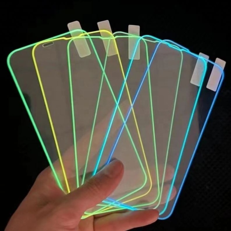 Glass Tempered Glow Glowing The In Dark Fluorescent Phone On Film Luminous Screen Protector For Iphone Samsung Mini 12 11 13 6