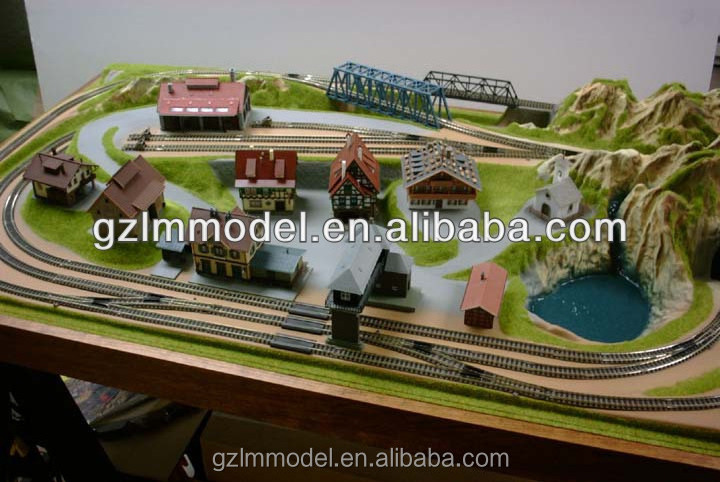 Scale model for HO ,O , OO . G N train railroad layout /railway layout scale model maker