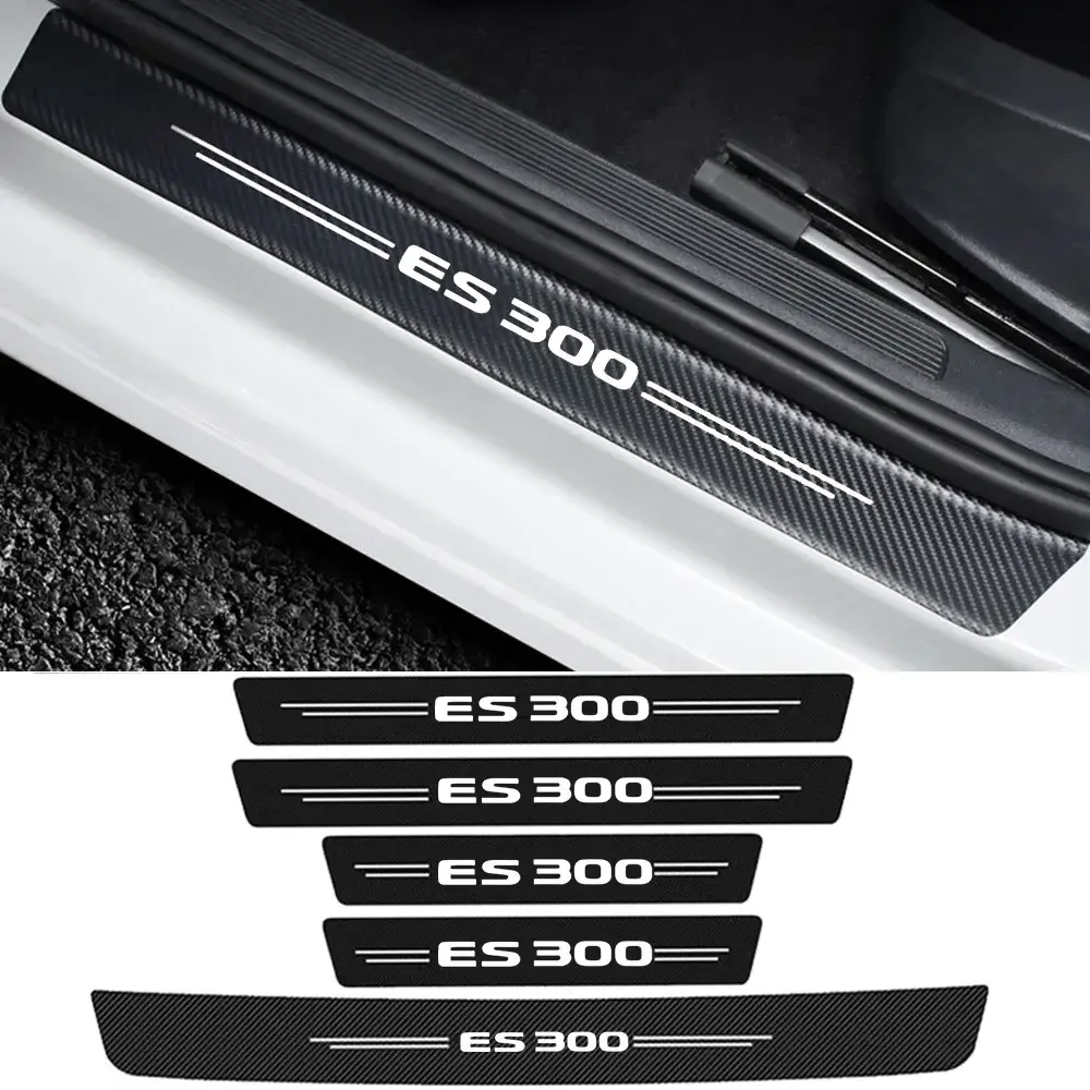 4 pcs Car Door Sill Anti-Scratch Carbon Fiber Stickers Car door protection decoration Accessories For VW