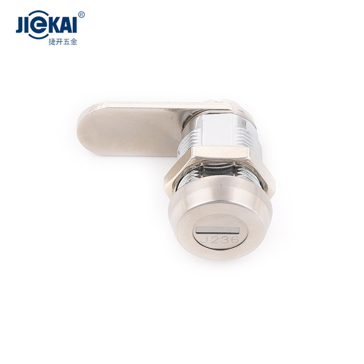 Super durable JK501 flat key 19mm file metal cabinet locker lock cam lock with master key