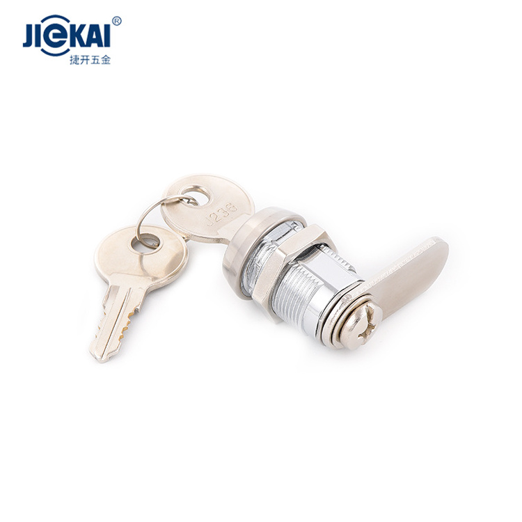 Super durable JK501 flat key 19mm file metal cabinet locker lock cam lock with master key