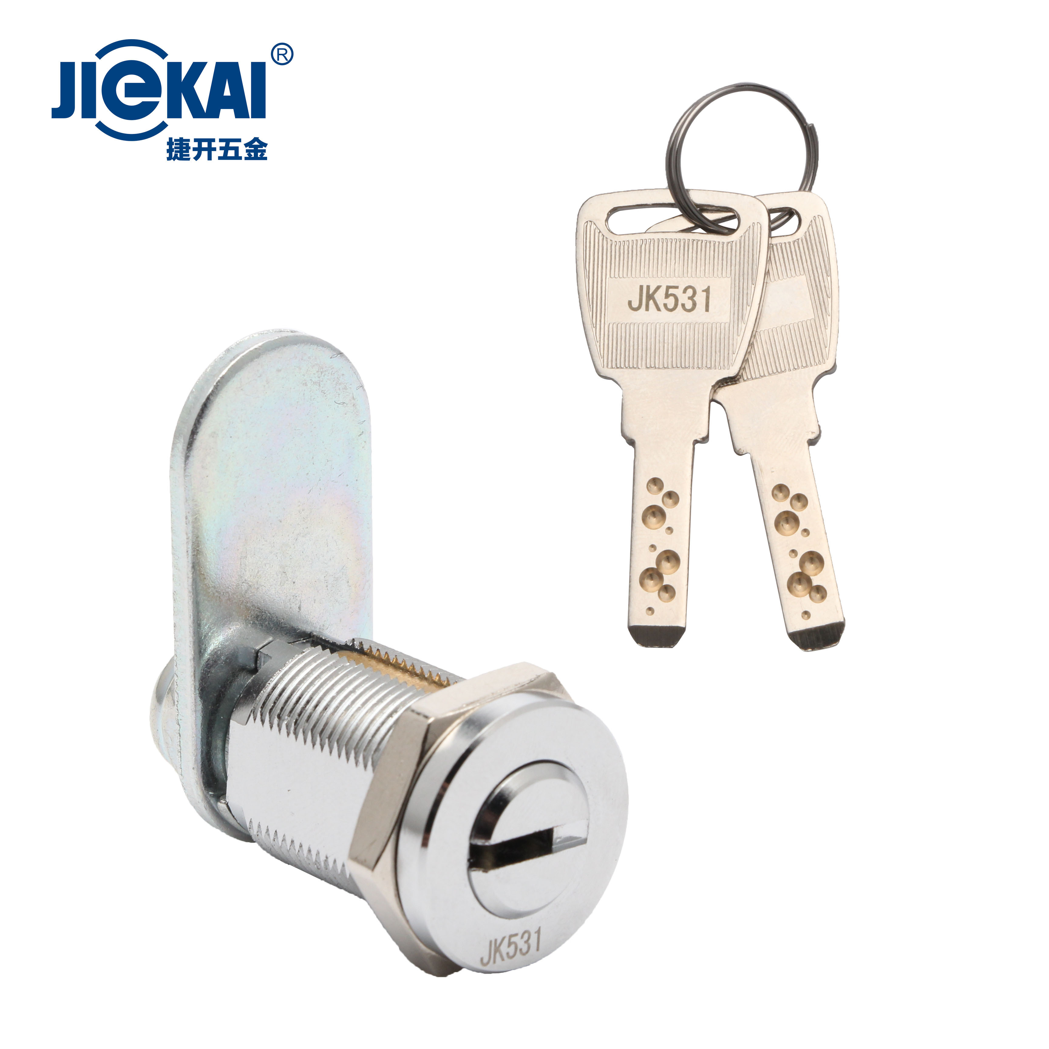 JK531 Replace RV Storage Locks Super Durable Zinc Alloy Cabinet Locker Flat Key Cam Lock