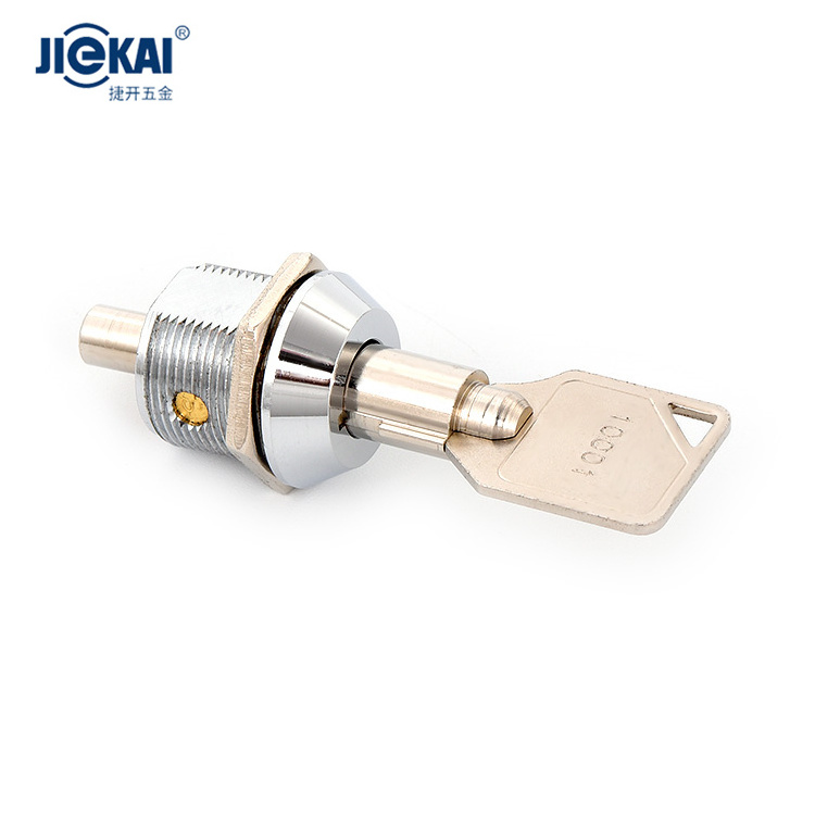 JK525 Closet Tubular Key Door Sliding Push Lock For Glass Cabinet