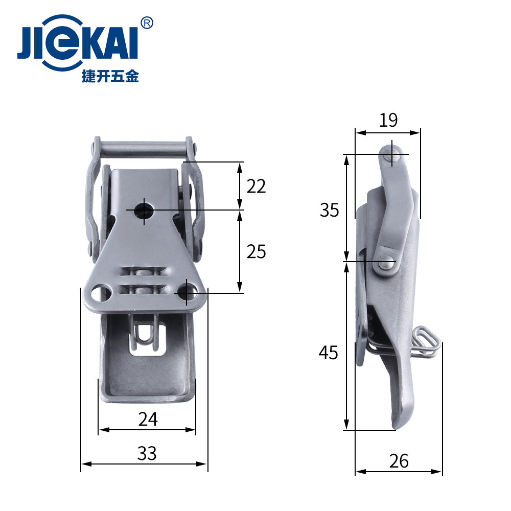 DK903 Customized Metal Stamping Stainless Steel Toggle Clip Buckles Latch Small Box Latches Lock