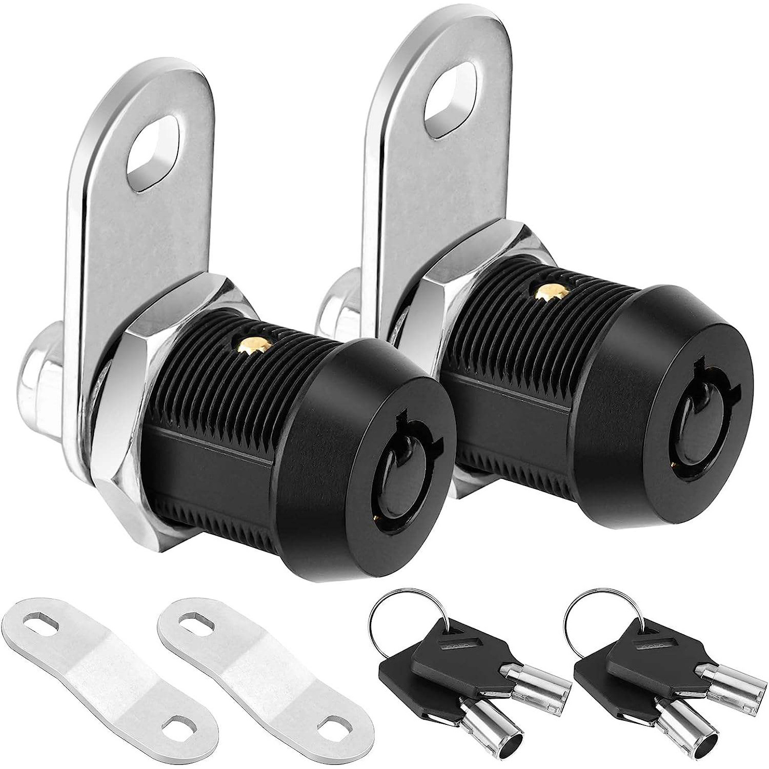 High Quality 5/8 Inch  Cabinet Lock with Keys Black Tubular Cam Lock for RV Compartment Storage Locks