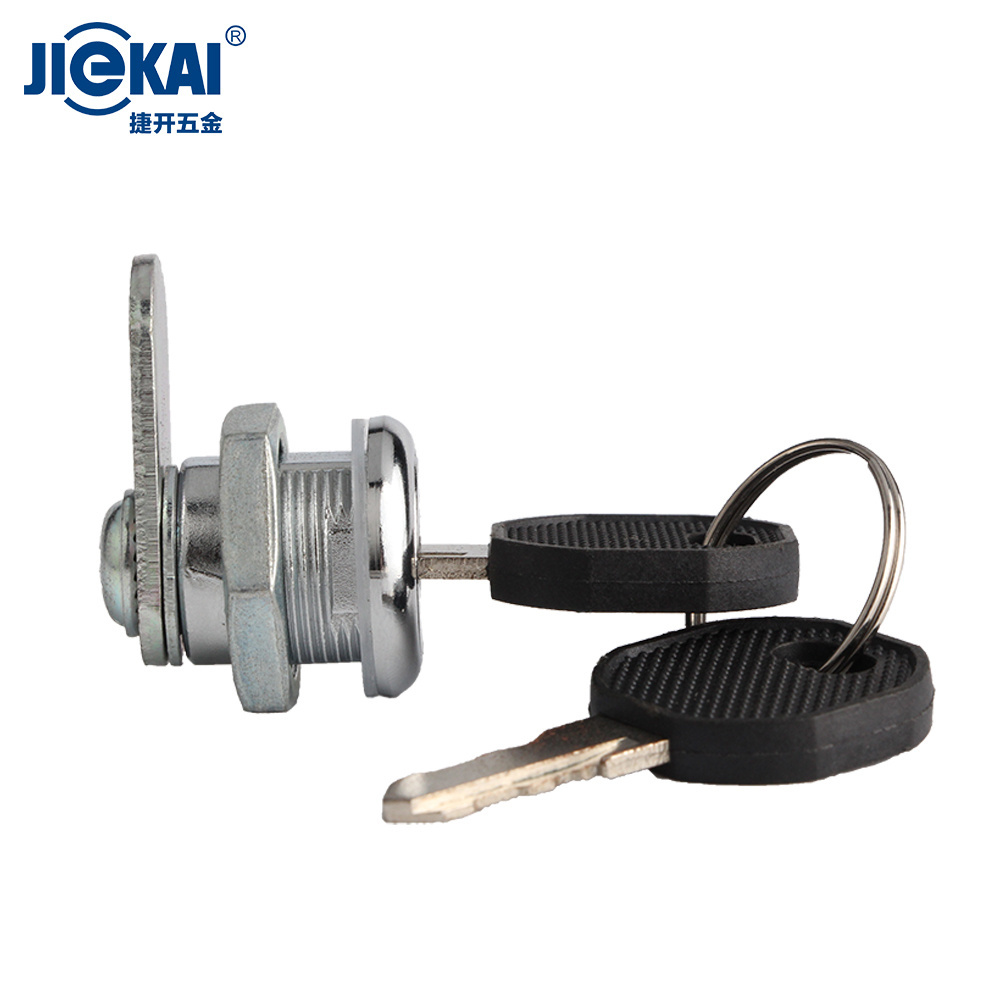 JK1002 Cam Locks for Drawer Door Mailbox Cabinet Showcase Lock Cylinder Flat Zinc Alloy Chrome Plated Hardware Fitting