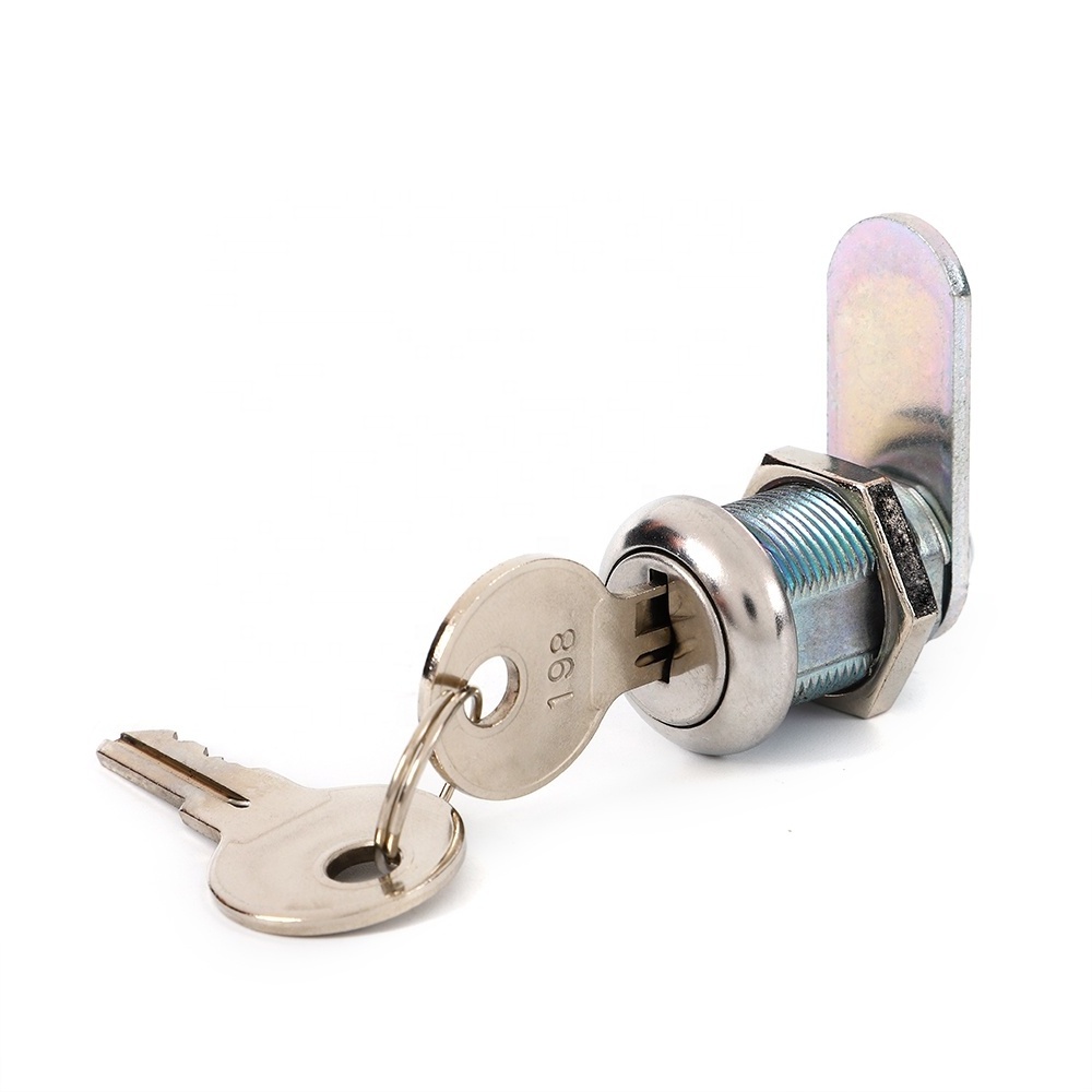 JK502 Quarter Turn Key Cylinder Lock Combination Cam Lock with Flat Key for Safe Box