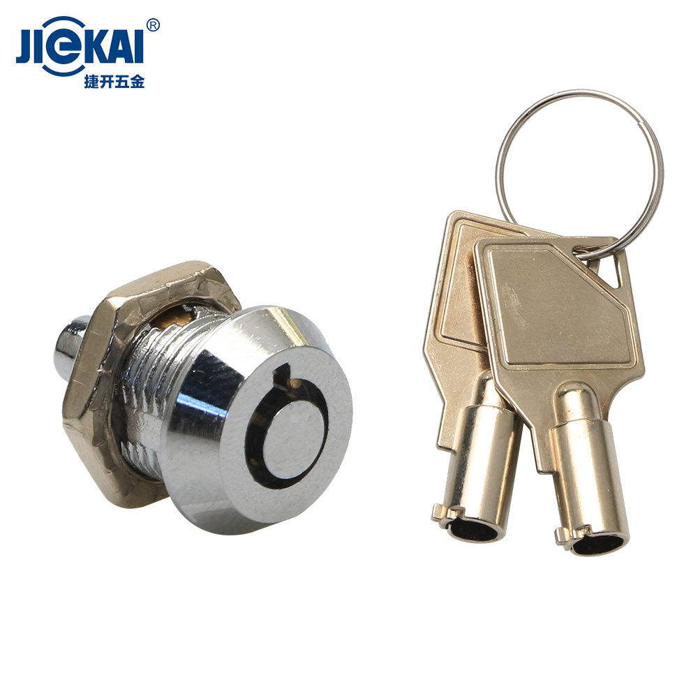 JK311 Showcase Door Tubular Key 10mm Mini Plunger Miniature Tubular Push Locks for Wooden Cabinets