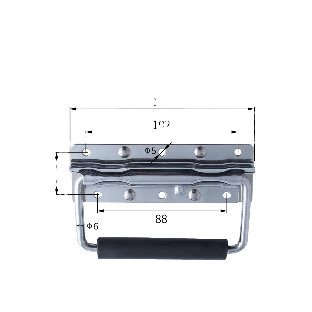 LS631 with zinc lifting  plated mechanical equipment toolbox handles metal folding chest handle for wooden box