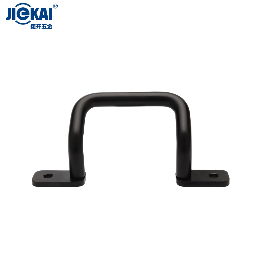 LS534 aluminum die casting 3 inches (76mm) round metal cabinet handle pull black back plate