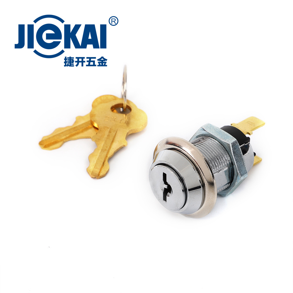 Jk201 Electric Keyboard Shutter Brass Key Cabinet Key Switch Two/Three Position Lock For Vending Forklifit