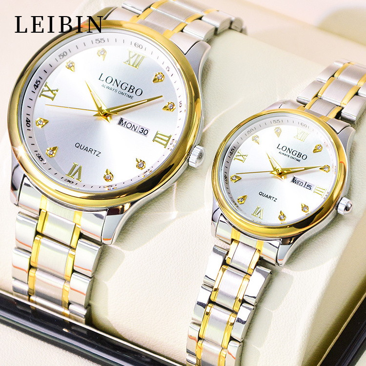 LONGBO Fashion wrist quartz Watch For Men, Waterproof Gold wrist luxury Men's Watches, Classic Stainless Steel Band Wristwatch