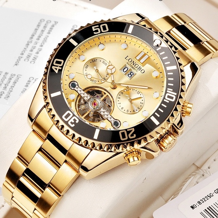 LONGBO high end luxury watches diamond expensive watch for men custom wrist watch