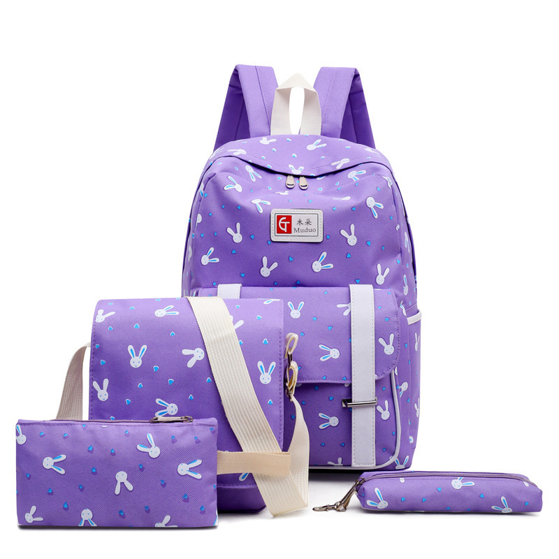 3PCS New Design Durable Canvas Wholesale Cheap Soft Kids School Bag Set cartoon anime backpack waterproof