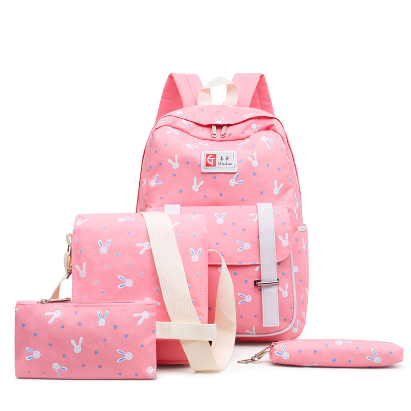 3PCS New Design Durable Canvas Wholesale Cheap Soft Kids School Bag Set cartoon anime backpack waterproof