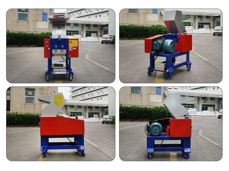 home use crusher low noise plastic sheet crushing machine Single axis glass bottle recycling shredder