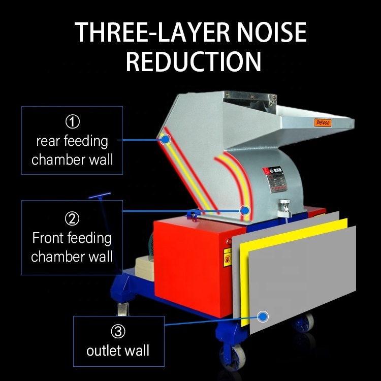 home use crusher low noise plastic sheet crushing machine Single axis glass bottle recycling shredder