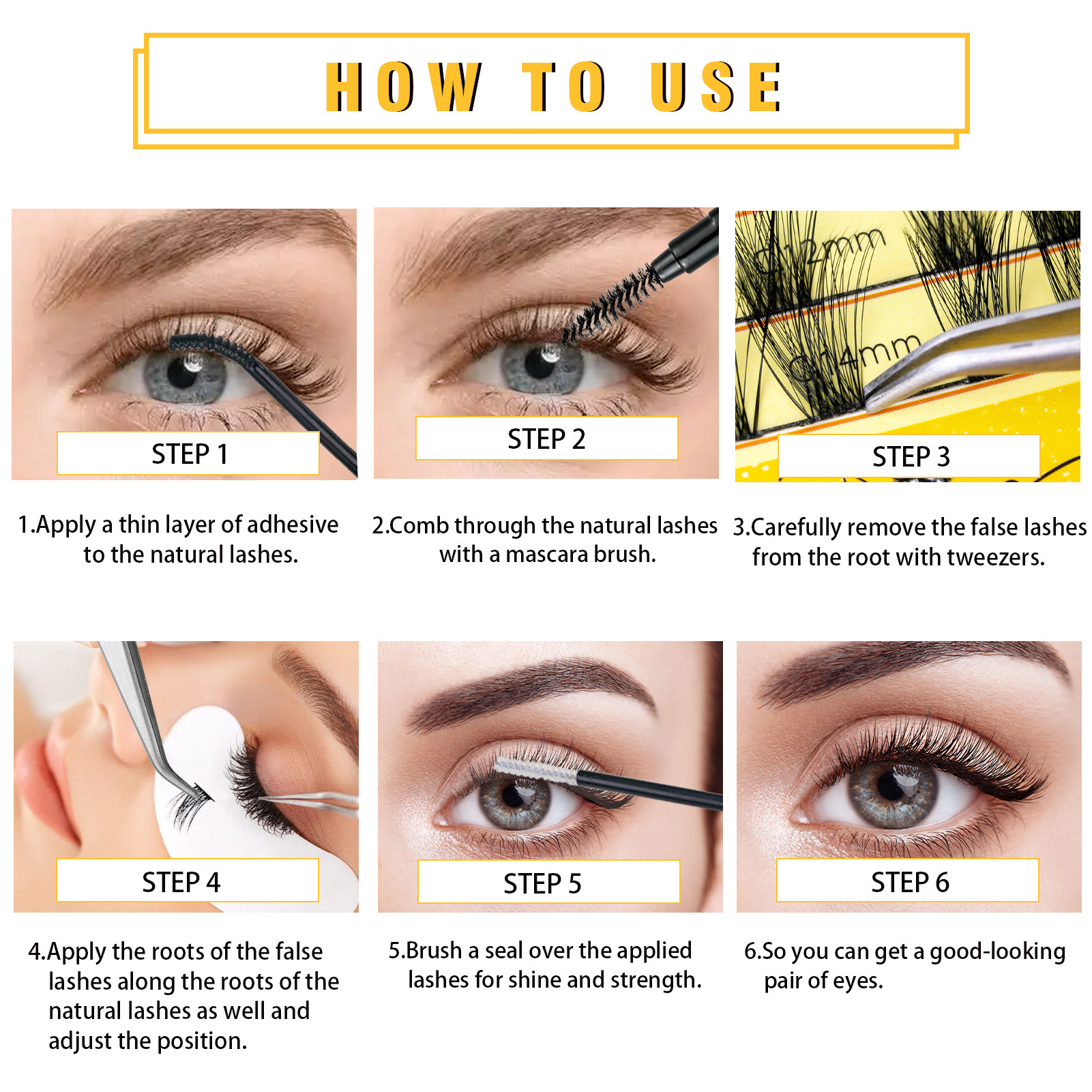 Wholesale 2 In1 Eyelash Extension Glue Super Adhesive Pen Private Waterproof Label DIY Cluster Lash Bond And Seal