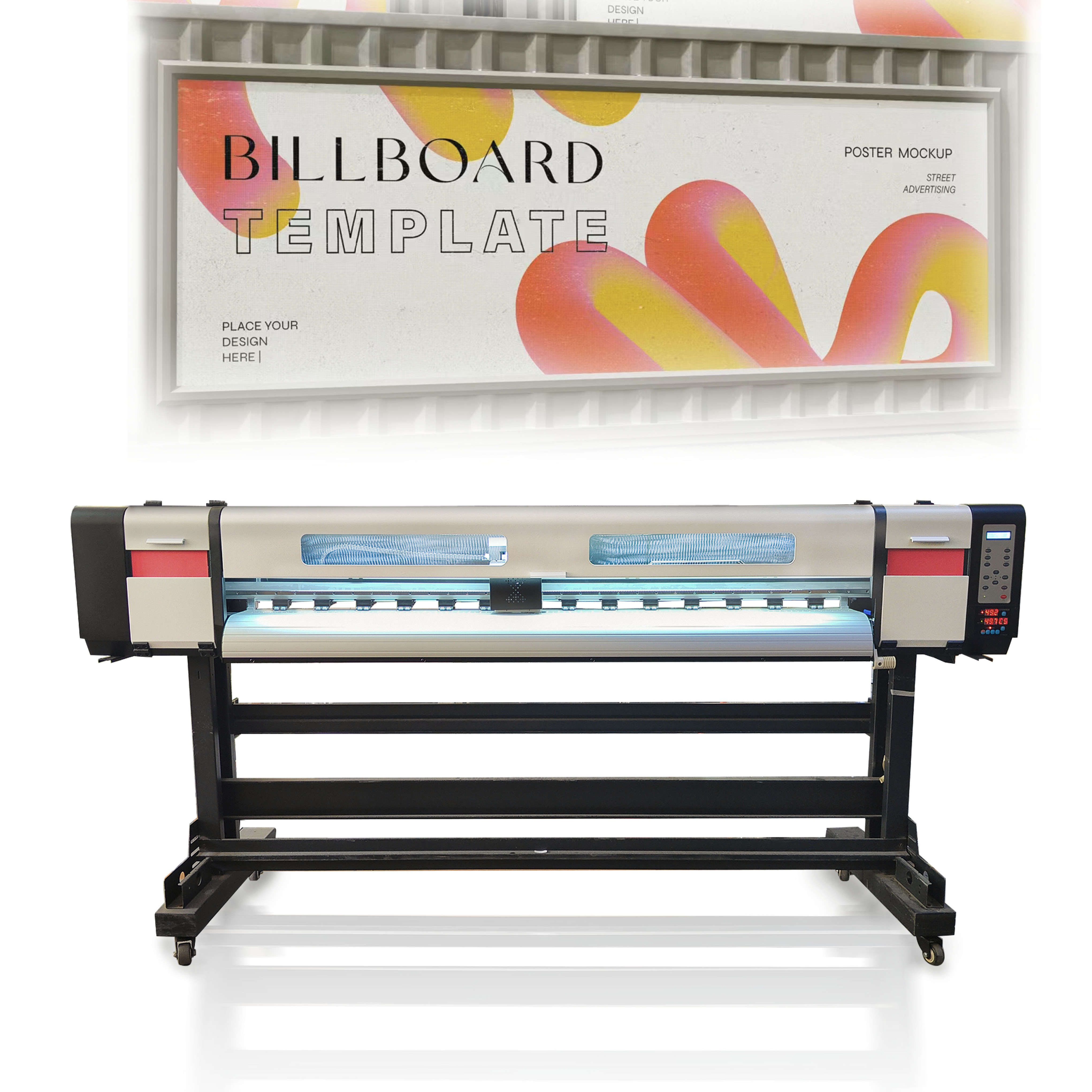 Large Format Eco Solvent Printer 1.8m Sticker Indoor Outdoor Printer for Advertising Company Billboard Printer