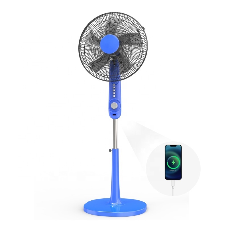 16 Inch Stand Fan Ventilateur Rechargeable Stand Fan DC Solar Powered Electric Fan