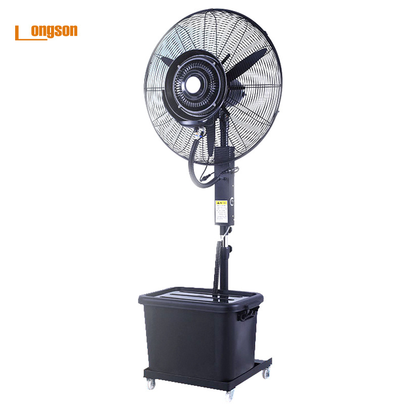 Moveable Water Spray Fan, Industrial Water Cooling Pedestal Giant Misting Fans/