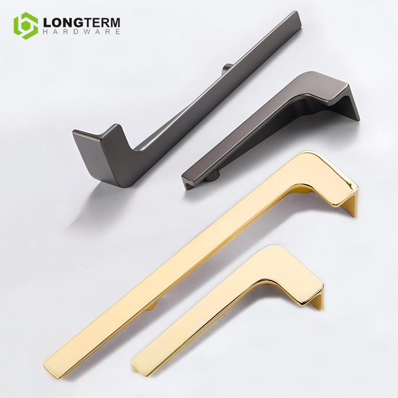 Cabinet Hardware Fancy Cabinet Handles Gold Black Zinc Alloy Furniture Door Pull Drawer Handles and Knobs for Kitchen Cabinets