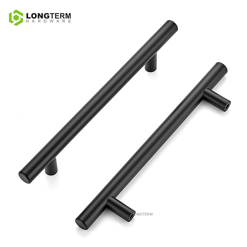 Stainless Steel Tirador Cajon Cabinet Hardware T Bar Handle Kitchen Cupboard Drawer Pulls Knob Matte Black Furniture Handle