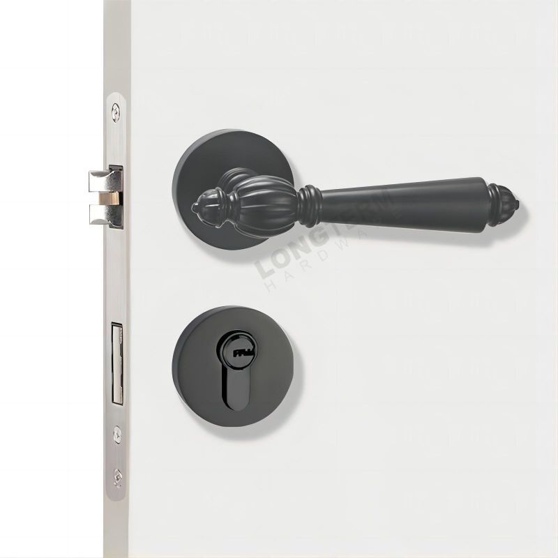 Zinc Alloy Indoor Household Door Handle Lock Set Internal Mortise Door Lever Lock Modern Door Handles with Key Lock