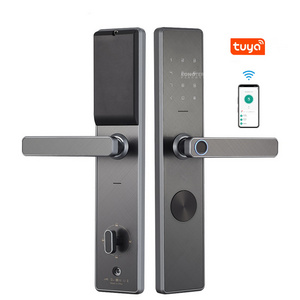 Electronic Keyless Fingerprint Tuya Digital Safe Door Lock WiFi Biometric Intelligent Aluminum Deadbolt Smart Door Lock for Home