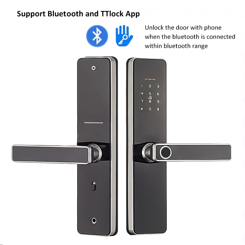 Door Lock Stainless Steel Security Lock Wifi Password TTlock Remote Control Digital Smart Door Locks with Fingerprint