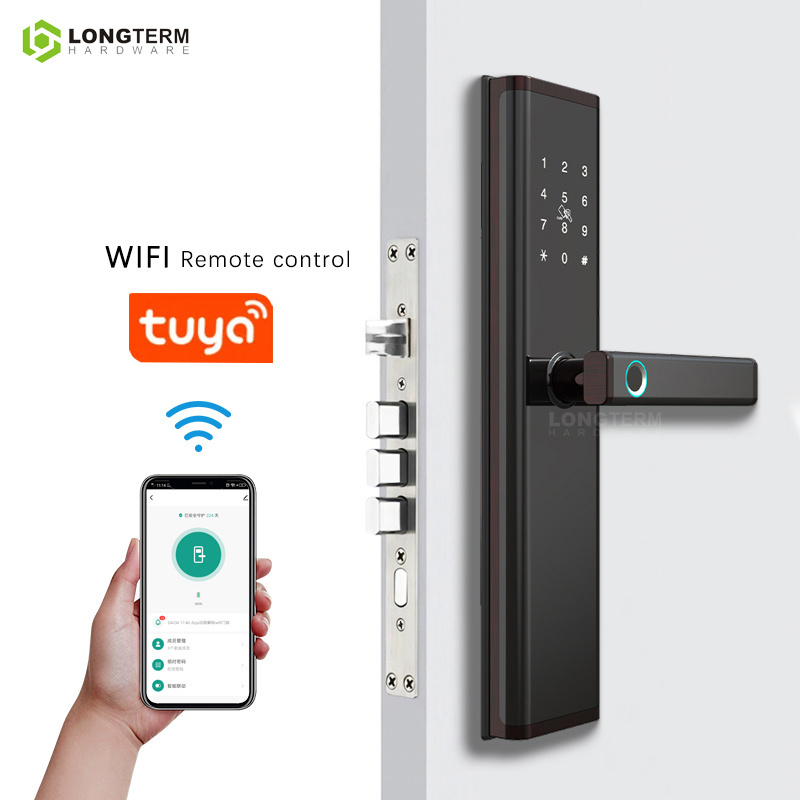 Security Biometric Electric Door Lock Smart Fingerprint Digital Safe Door Lock Electronic Wifi Tuya Smart Door Lock for Home