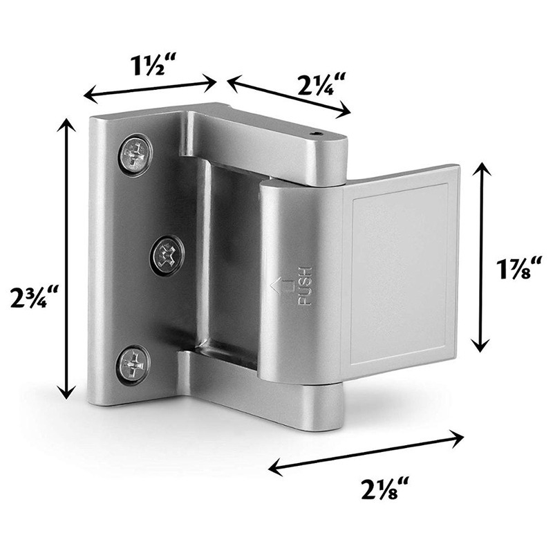 Zinc Alloy Deadbolt Door Reinforcer Privacy Security Childproof Door Reinforcement Lock Latch for Entrance Doors