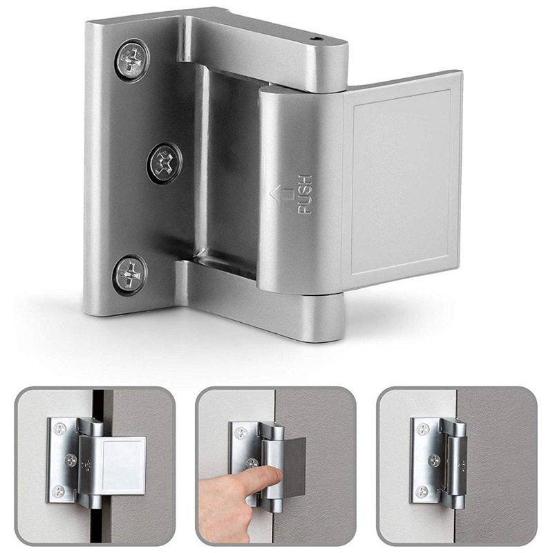 Zinc Alloy Deadbolt Door Reinforcer Privacy Security Childproof Door Reinforcement Lock Latch for Entrance Doors