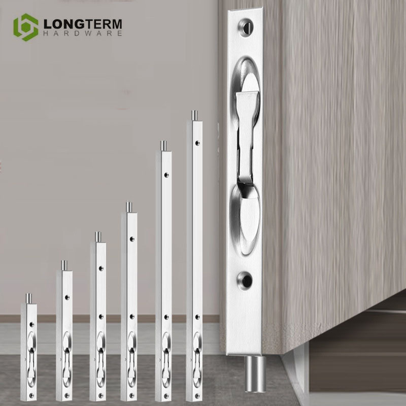 Hot sales stainless steel security door bolt high quality strong door hardware long flush door bolt