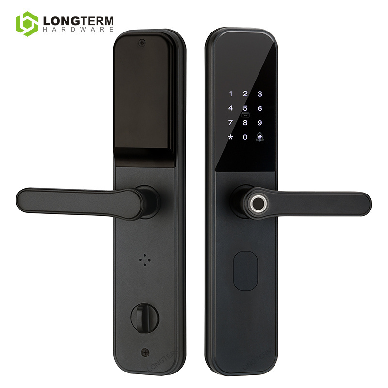 Security Electronic Digital Door Lock Safe Home Biometric Fingerprint Handle Deadbolt Smart Lock with Ttlock App Card CodeKeys