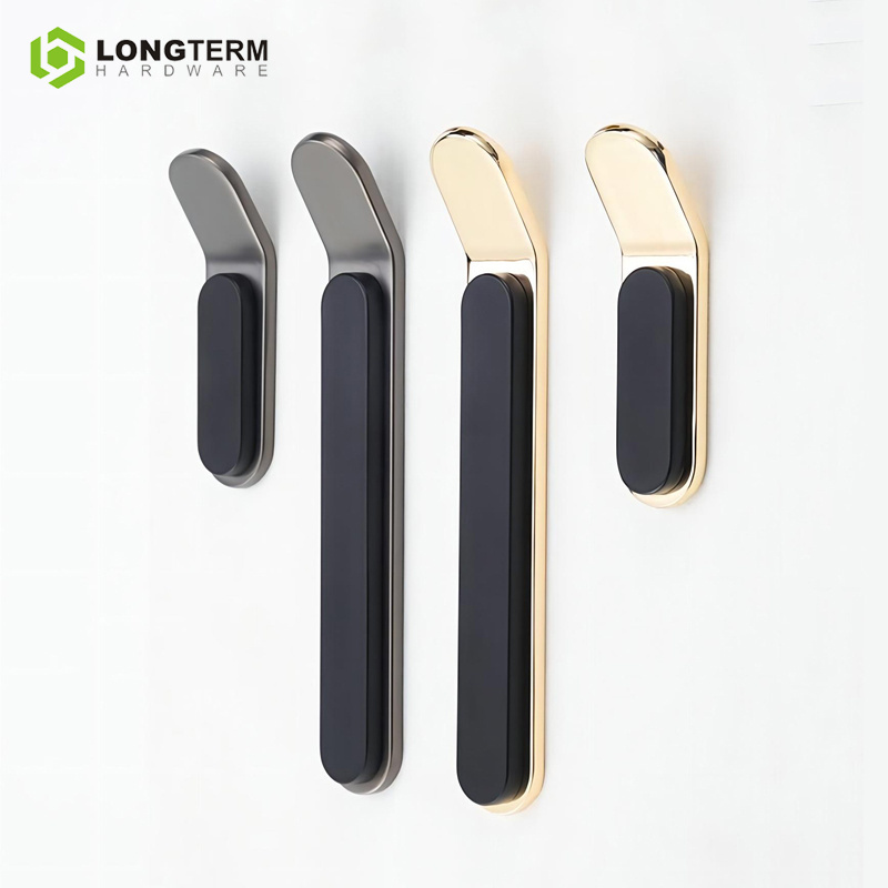 Cabinet Hardware Fancy Cabinet Handles Gold Black Zinc Alloy Furniture Door Pull Drawer Handles and Knobs for Kitchen Cabinets