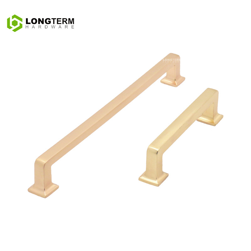 Wholesale Hardware Accessories Kitchen Cabinet Door Handle Modern Furniture Pull Drawer Brushed Brass Handles and Knobs Gold