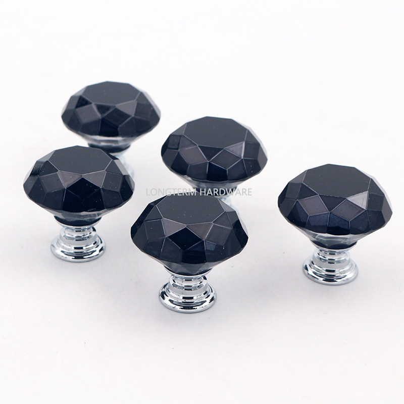 Wholesale Diamond Shape Drawer Knobs Pulls Decorative Crystal Furniture Handles for Cabinet