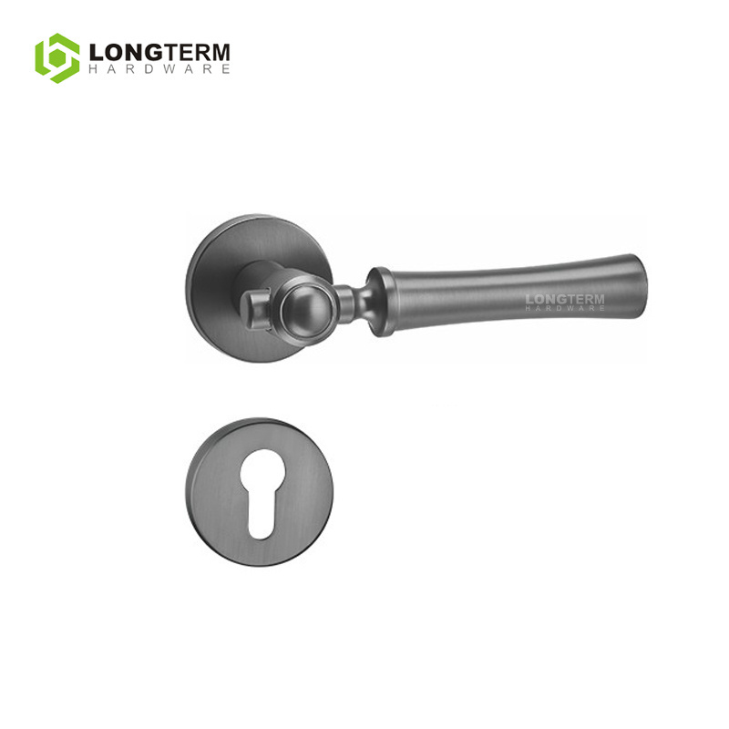 European Style Zinc Alloy Gold Black Brass Door Lock Hardware Manufacturer Tubular Lever Handle Modern Interior Door Handles