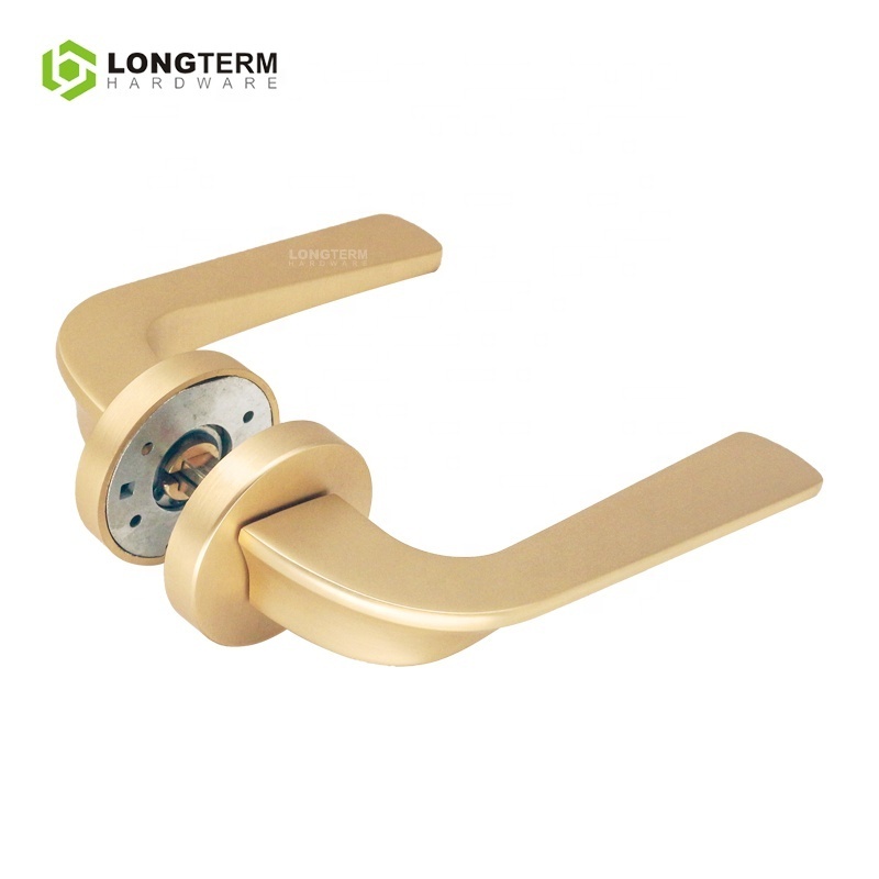 Wooden Door Locks Handle Zinc Alloy Silent Mortise Lock Handle Set Interior Door Lever Lock with 75 Cylinder Keys