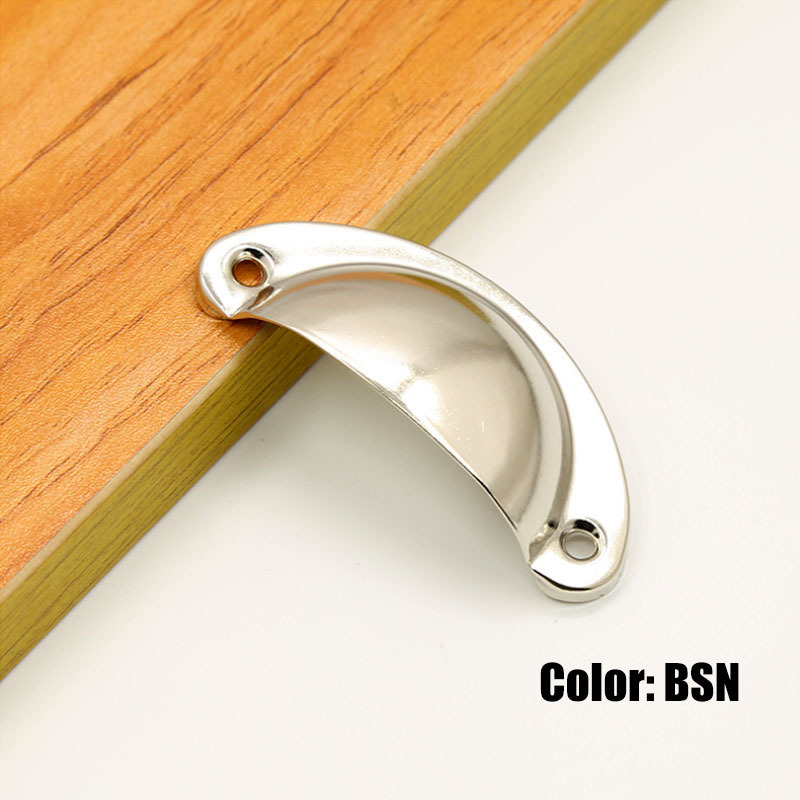 Modern design brushed satin nickel furniture hardware handles iron metal cup pulls cheap price drawer handles