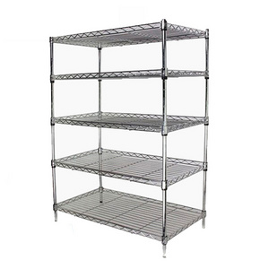 5 Layer Kitchen Racks,Multi Tier Heavy Duty Storage Shelving Unit Metal Organizer Wire Rack Chrome Kitchen Shelves