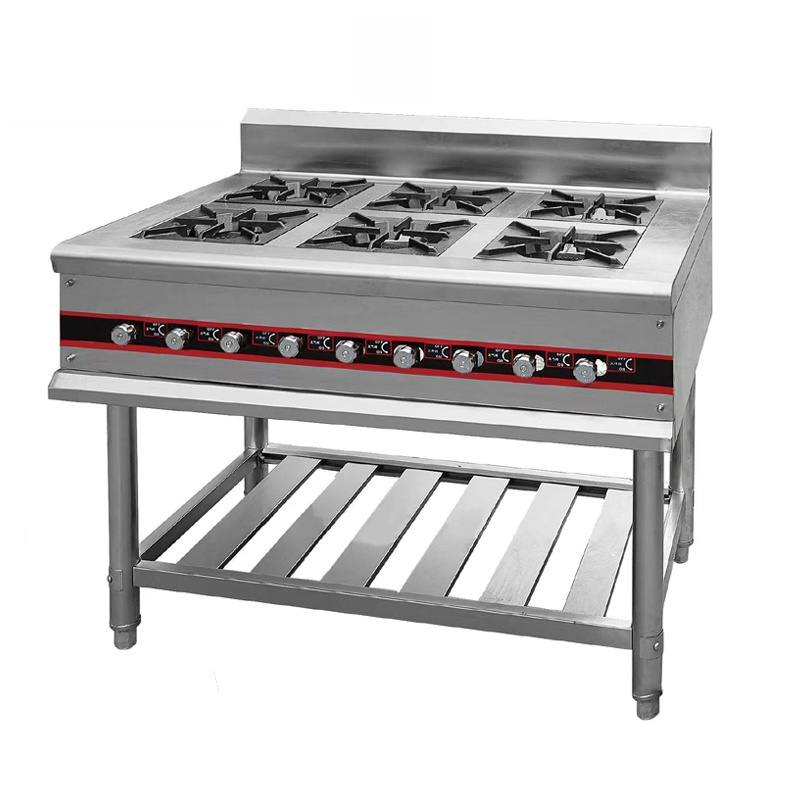 Hot Sale Industrial Cooking Range Free Standing Gas Stove 6 Burners With Oven Price